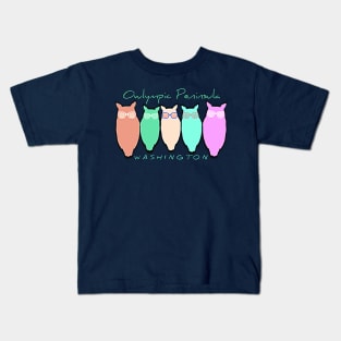 Owlympic Peninsula Washington Kids T-Shirt